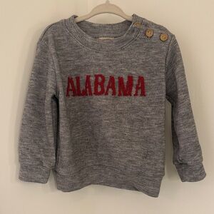 Cozy Kids Gray Sweatshirt with Red 'ALABAMA' Design